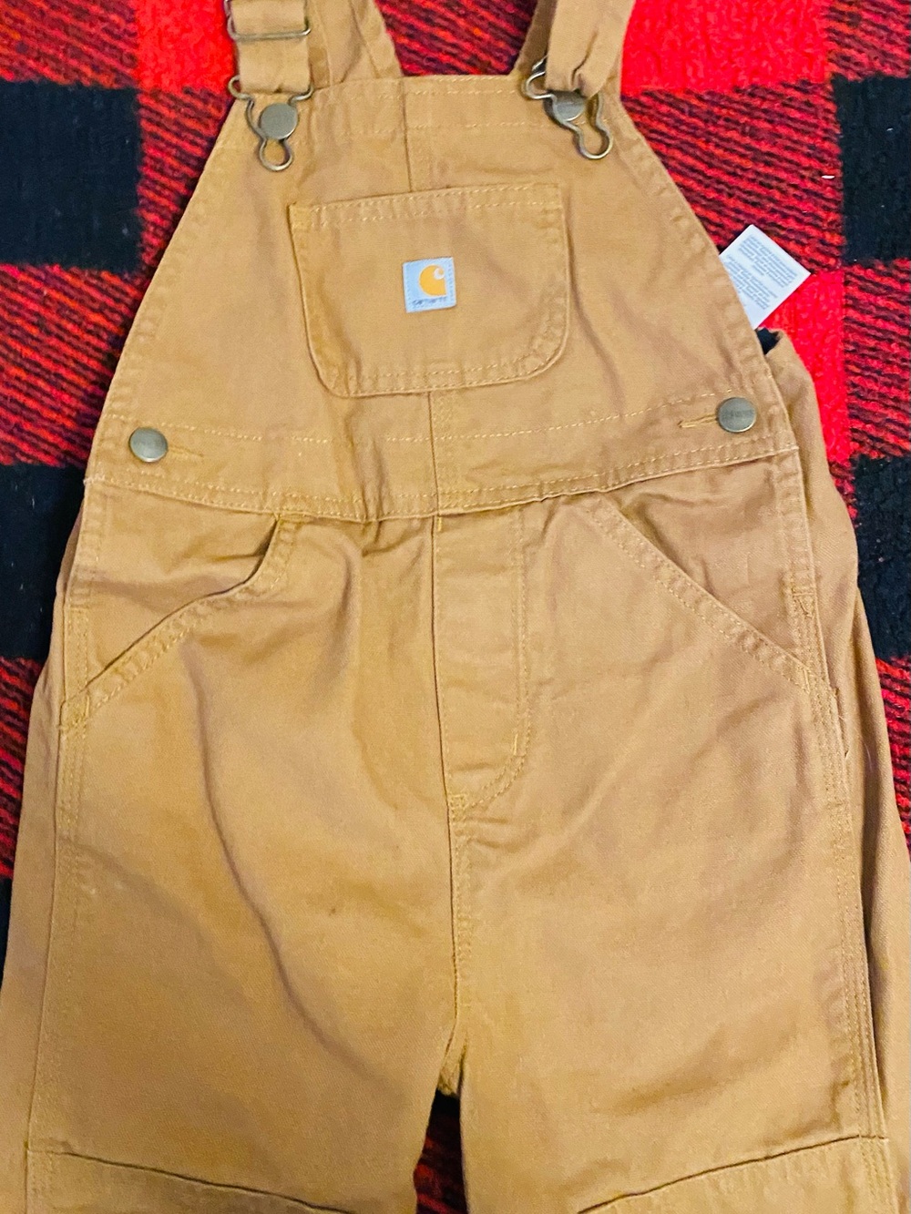 Carhartt Kids Tan Duck Canvas Overalls